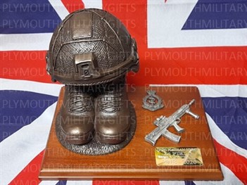 Royal Army Medical Corps Boots and Virtus Helmet